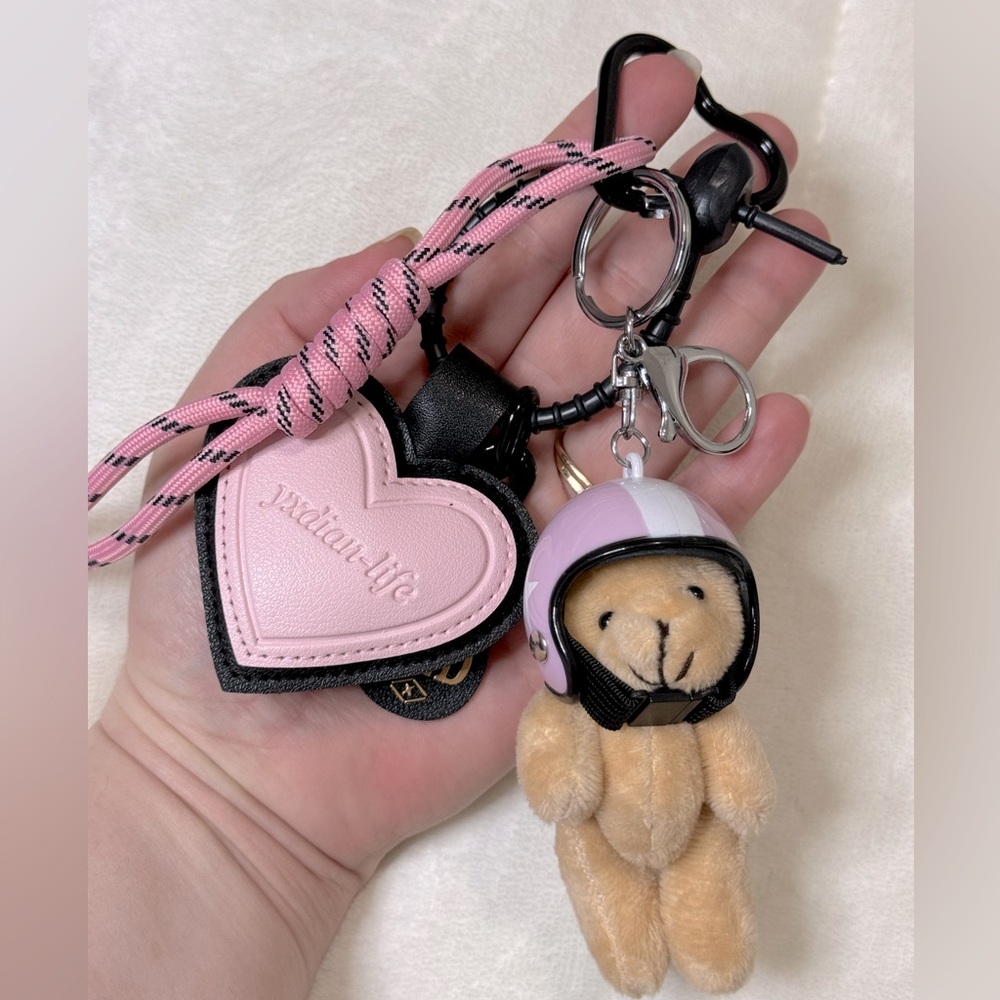 Bear gym bag charm